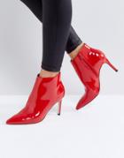 Asos Emberly Point Ankle Boots - Red