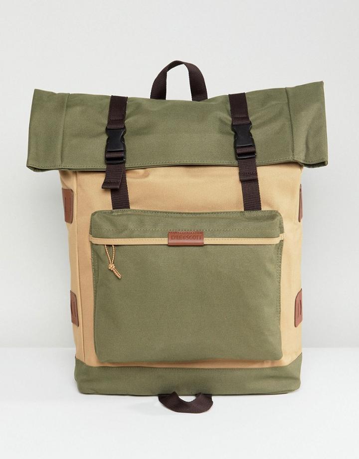 Lyle & Scott Explorer Backpack In Khaki - Green