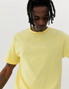 Parlez Port T-shirt With Embroiderd Chest Logo In Yelllow - Green