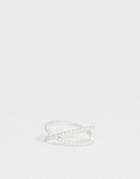 Vila Double Cross Ring - Silver