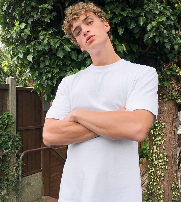 Collusion Cotton T-shirt In White