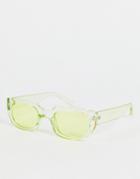 Madein. Slim Rounded Square Sunglasses In Green