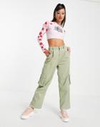 Daisy Street X Bratz Y2k Baggy Cargo Pants-green