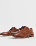 River Island Brogue Derby Shoes In Brown