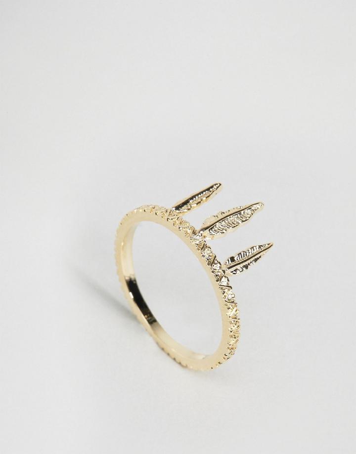 Limited Edition Festival Feather Ring - Gold