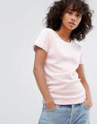 Adidas Originals Sandra 1977 Fitted Tee In Pale Pink - Pink