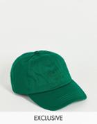 Reclaimed Vintage Inspired Unisex Cap With Script Logo In Forest Green