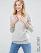 Asos Tall Sweater With V Neck - Gray