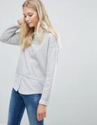 Blend She Clara Layered Sweater - Gray