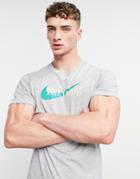 Nike Running Chest Logo T-shirt In Gray-grey