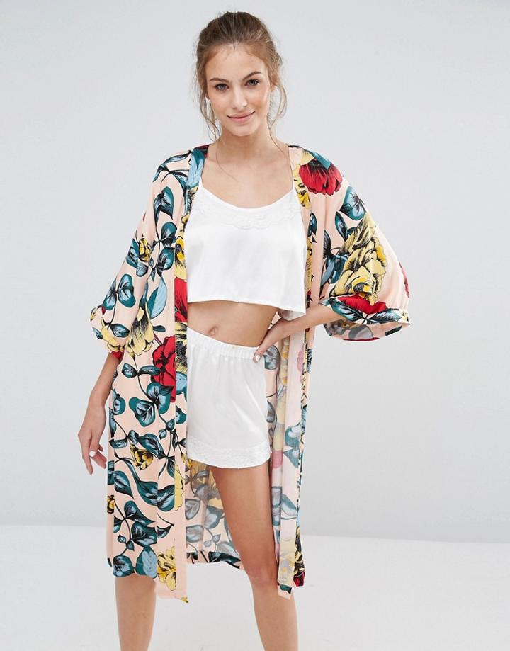 Mink Pink Dusk Breeze Dressing Gown - Multicoloured