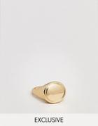 Designb Signet Pinky Ring In Gold Exclusive To Asos - Gold