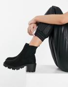 Topshop Heeled Chelsea Boots In Black