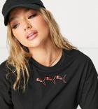 Puma Repeat Cat Logo Crop T-shirt In Black - Exclusive To Asos