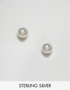 Asos Sterling Silver 9mm Ball Stud Earrings - Silver