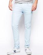 Dr Denim Snap Skinny Jeans In Bleach Sky