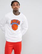 Mitchell & Ness Nba New York Knicks Long Sleeve Top - White