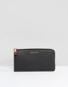 Lulu Guinnes Swirl Leather Zip Around Purse - Black