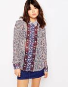 Brave Soul Mixed Print 70's Shirt - Multi
