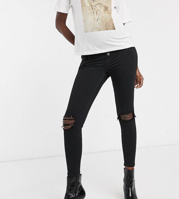 Topshop Maternity Jamie Jeans In Black