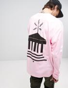 Carhartt Wip Radio Club Long Sleeve T-shirt With Athens Back Print - Pink