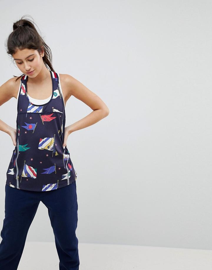 Tommy Hilfiger Racer Tank With Flag Print - Multi