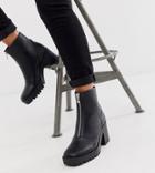 Raid Exclusive Janella Chunky Zip Front Boots In Black