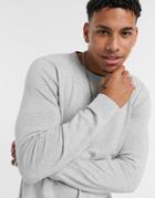 Selected Homme Crew Neck Sweater In Light Gray-grey