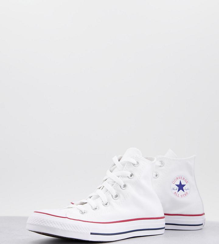 Converse Chuck Taylor All Star Hi Wide Fit Canvas Sneakers In White