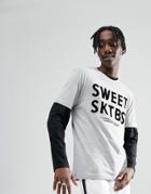 Sweet Sktbs T-shirt With Large Logo In Gray - Gray