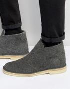 Clarks Originals Wooly Desert Boots - Gray