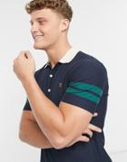 Farah Radford Arm Cuff Polo In Navy