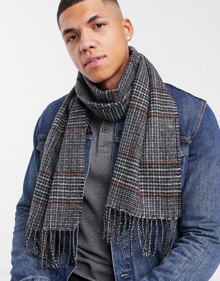 New Look Scarf In Gray Check