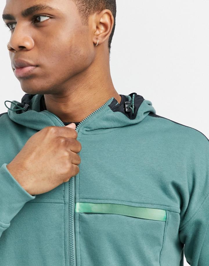 Under Armour Training Rival Zip Fleece Hoodie In Green