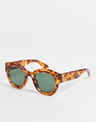 Aj Morgan Good Measure Oversized Round Lens Sunglasses-brown