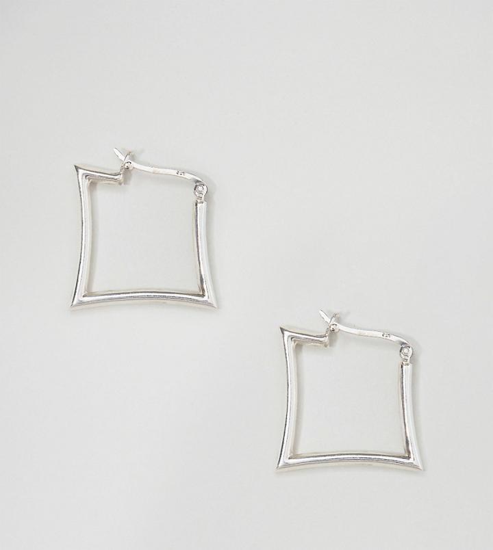 Kingsley Ryan Sterling Silver Square Hoop Earrings - Silver