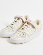 Adidas Originals Forum Low Sneakers In Off White With Pale Blue Details