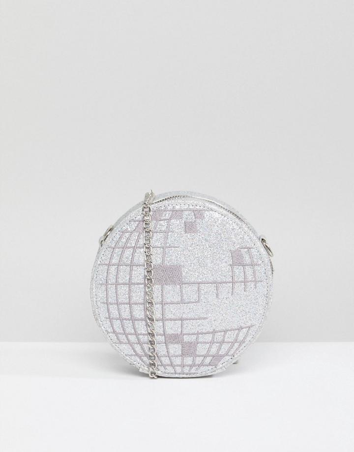Skinnydip Disco Ball Cross Body Bag - Silver