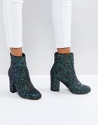 New Look Cosmic Glitter Heeled Ankle Boot - Multi