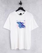 Only & Sons Relaxed Fit Sprint Print T-shirt In Off White
