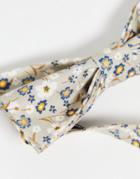 Gianni Feraud Bow Tie And Pocket Square In Light Green Floral-multi