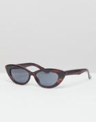 Missguided Cat Eye Sunglasses - Brown