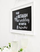 Candlelight Wedding Instagram Plaque - Black