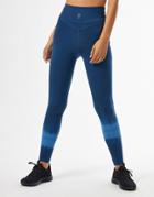 Hiit Tie Dye Cotton Leggings In Multi-blues