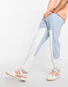 Liquor N Poker Jeans In Light Blue With White Contrast Panels-blues