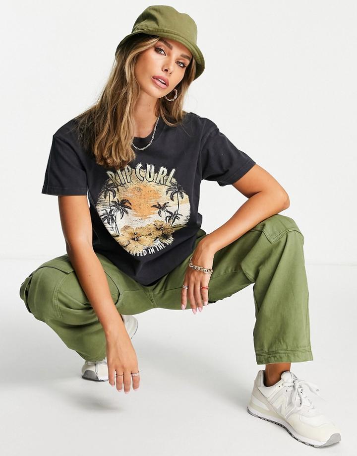 Rip Curl Sunchaser Oversized T-shirt In Black