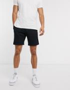 Asos Design Jersey Slim Shorts In Black