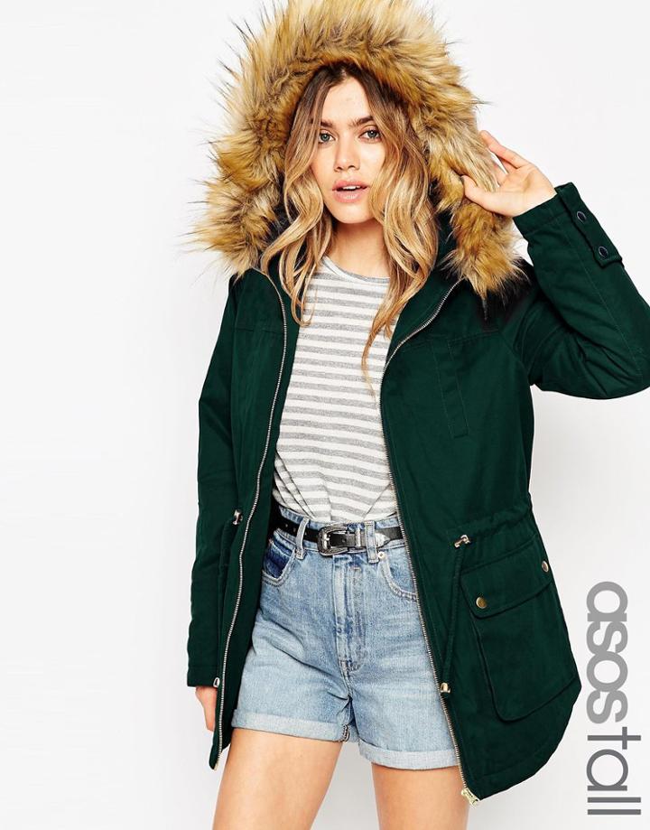 Asos Tall Ultimate Parka - Navy