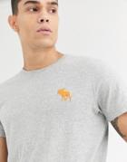 Abercrombie & Fitch Large Icon Logo T-shirt In Gray Marl