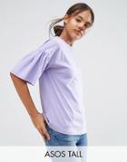 Asos Tall T-shirt With Ruffle Sleeve - Pink